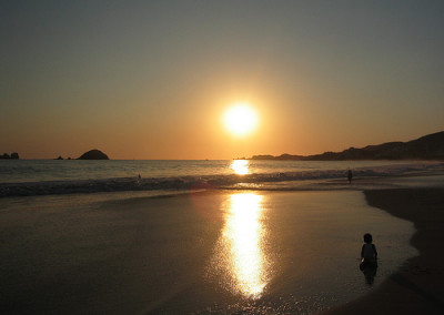Ixtapa Beach (walk at sunset)